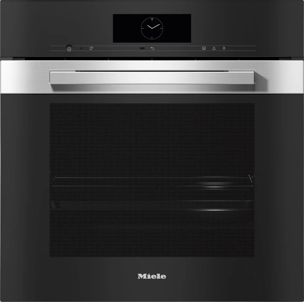 Miele 7000 Series PureLine Series DGC7860CTS 24 Inch Single Combi-Steam Smart Electric Wall Oven with 2.54 cu. ft. Oven Capacity, M-Touch Display + Motion React, and DualSteam Technology. Non-Plumbed. Stainless Steel