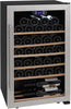 Kalorik WCL 43915 SS Cooler 33-Bottle Compressor Wine Cellar, Stainless Steel, Black Body