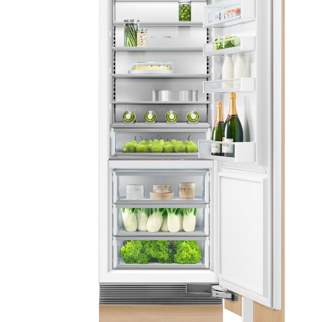 Fisher & Paykel Series 11 RS3084SRK1 30 Inch Panel Ready Refrigerator Column with 16.3 Cu. Ft. Capacity, ActiveSmart™ Foodcare, Stainless Steel Interior, LED Lighting, Variable Temperature Zones, Sabbath Mode, Joiner Kit Included: Right Hinge