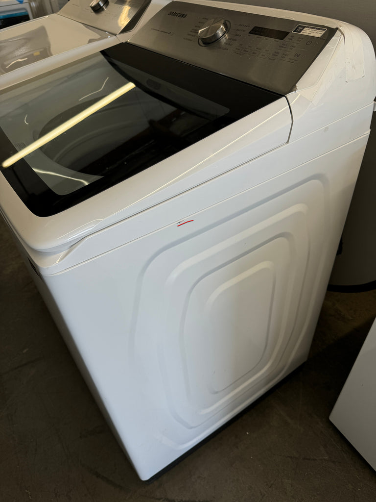 Samsung BESPOKE SAWADRGAW5400 Side-by-Side Washer WA50R5400AW & Dryer DVG50R5400W Set with Top Load Washer and Gas Dryer: White