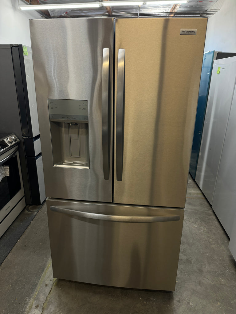 Frigidaire FRFC2323AS 36 Inch Counter Depth French Door Refrigerator with 22.6 Cu. Ft. Capacity, CrispSeal Crispers, PurePour™ Water Filter, Auto-Close Doors, EvenTemp Cooling System, Full-Width Deli Drawer, Dual Ice Maker: Stainless Steel