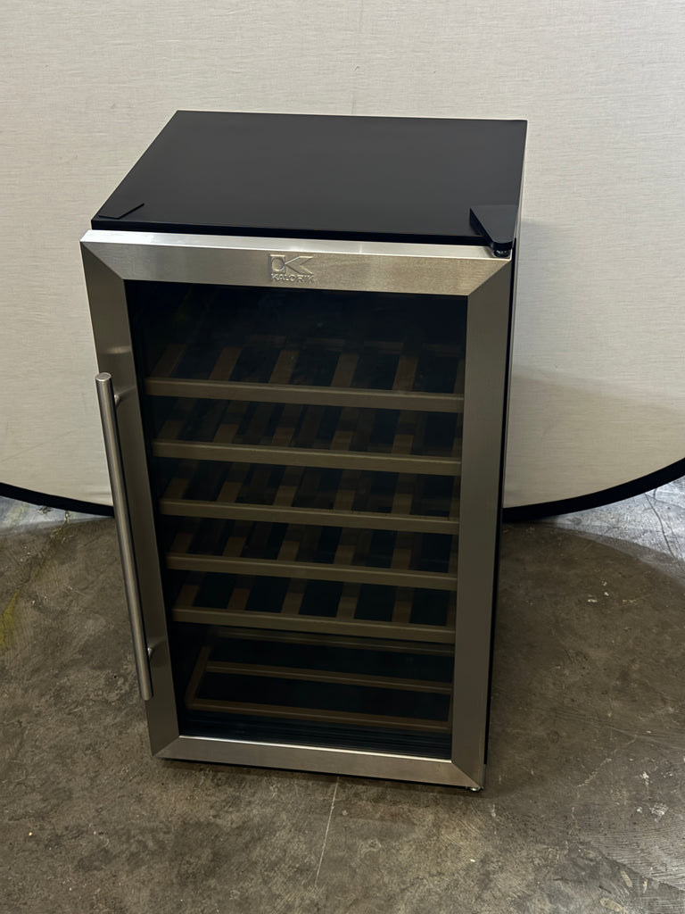 Kalorik WCL 43915 SS Cooler 33-Bottle Compressor Wine Cellar, Stainless Steel, Black Body