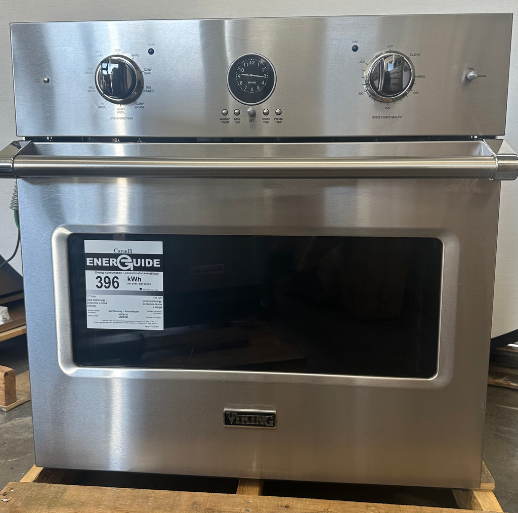 Viking 5 Series VSOE530SS 30 Inch Single Wall Oven with 4.7 cu. ft Capacity, 3 Oven Racks, Rapid Ready™ Preheat, TruConvec™ Convection, Vari-Speed Dual Flow, and Self Clean Feature