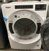 Whirlpool WED5605MW 27 Inch Electric Dryer with 7.4 cu. ft. Capacity, Advanced Moisture Sensing, Wrinkle Shield™, EcoBoost™, 36 Dry Cycles, Sanitize Cycle, Quad Baffles, Intuitive Controls, and ENERGY STAR® Certified: White