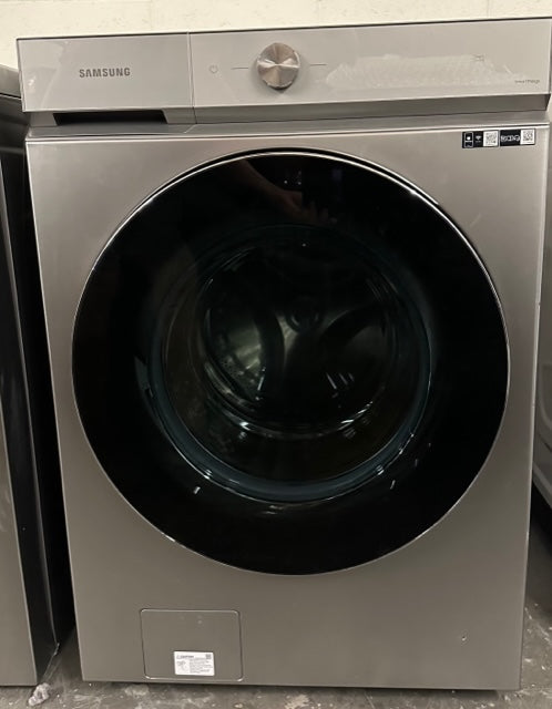 Samsung BESPOKE WF53BB8900AT 27 Inch Front Load Smart Washer with 5.3 cu. ft. Capacity + Samsung BESPOKE DVG53BB8900T 27 Inch Gas Smart Dryer with 7.6 Cu. Ft. Capacity