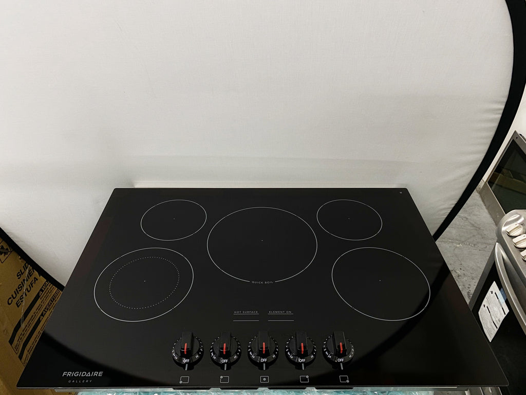 Frigidaire Gallery Series FGEC3068UB 30 Inch Electric Cooktop with Fits-More™ Cooktop, SpaceWise® Expandable Elements, Hot Surface Indicators, Ceramic Glass Cooktop, Quick Boil, Express-Select® Controls and A.D.A. Compliant: Black