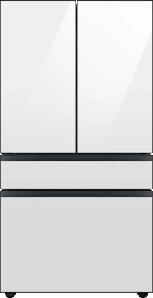 36 Inch Smart 4-Door French Door Refrigerator with 29 cu. ft. Total Capacity, Beverage Center, FlexZone™ Drawer, Dual Auto Ice Maker, Twin Cooling Plus, Wi-Fi Enabled, ADA Compliant, and ENERGY STAR® Certified: White Glass - All Panels