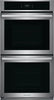 Frigidaire FCWD2727AS 27 Inch Double Convection Electric Wall Oven with 7.6 Cu. Ft. Capacity, Fan Convection, Self Clean, Keep Warm, Cook Time Setting, Quick Preheat, Delay Start, Convection Bake, Control Lock, Sabbath Mode: Stainless Steel