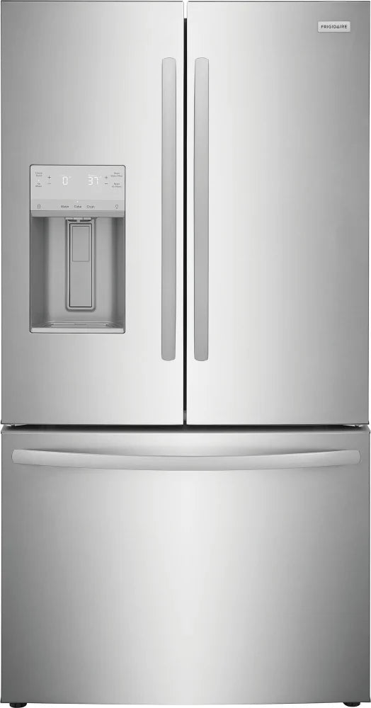 Frigidaire FRFC2323AS 36 Inch Counter Depth French Door Refrigerator with 22.6 Cu. Ft. Capacity, CrispSeal Crispers, PurePour™ Water Filter, Auto-Close Doors, EvenTemp Cooling System, Full-Width Deli Drawer, Dual Ice Maker: Stainless Steel