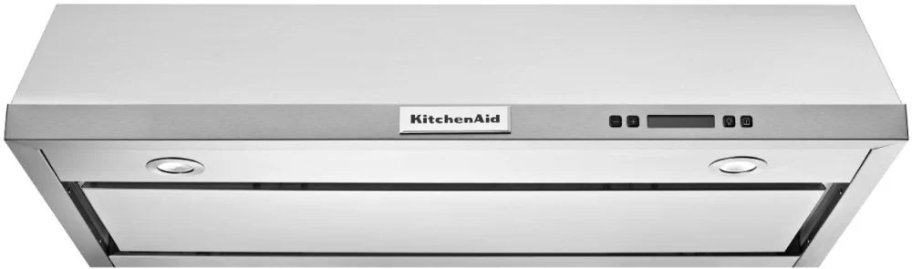 KitchenAid KVUB600DSS 30 Inch Width Under Cabinet Hood with 600 CFM Internal Blower, 4-Speed Electronic LED Display Touch Control, LED Task Lights and Dishwasher Safe Grease Filters: Stainless Steel