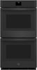 GE JKD5000DNBB 27 Inch Built-In Convection Double Wall Oven with 8.6 cu. ft. Total Capacity, WiFi, Eight-Pass Broil Element, Ten-Pass Bake Element, Self-Clean with Steam Clean Option, True European Convection: Black