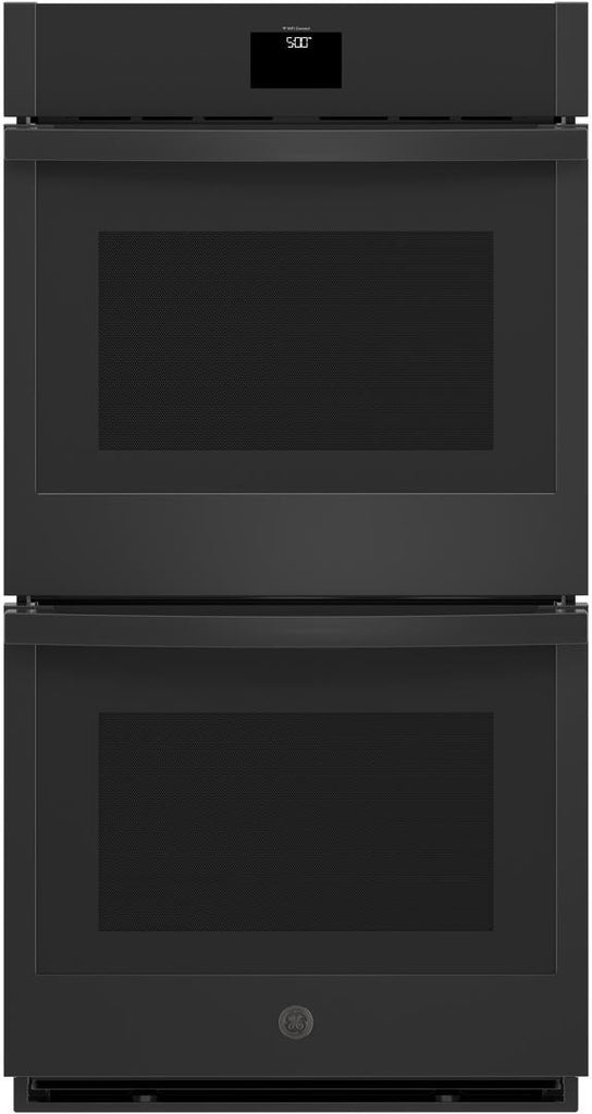 GE JKD5000DNBB 27 Inch Built-In Convection Double Wall Oven with 8.6 cu. ft. Total Capacity, WiFi, Eight-Pass Broil Element, Ten-Pass Bake Element, Self-Clean with Steam Clean Option, True European Convection: Black