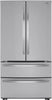 LG LMWC23626S 36 Inch Counter Depth 4-Door French Door Refrigerator with 22.7 Cu. Ft. Capacity, Smart Cooling™ System, Smart Diagnosis™, Internal Water Dispenser, Ice Maker, Sabbath Mode, and ENERGY STAR® Qualified