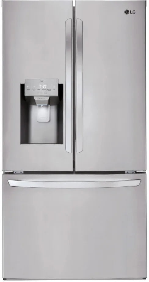 LG LRFS28XBS 36 Inch Smart French Door Refrigerator with 28 cu.ft. Capacity, WiFi Enabled, ThinQ Technology, Slim SpacePlus® Ice System, Cool Guard™, Door Cooling+, Smart Inverter, Sabbath Mode, and ENERGY STAR® Qualified: PrintProof™ Stainless Steel