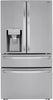 LG LRMDC2306S 36 Inch Counter Depth 4 Door Smart French Door Refrigerator with 22.5 Cu. Ft. Capacity, Dual Ice Maker with Craft Ice™, Door-in-Door, Wi-Fi, Full-Convert™ Drawer, Cool Guard, Door Alarm: Stainless Steel