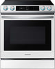 Samsung BESPOKE NE63BB871112AA 30 Inch Slide-In Electric Smart Range with 5 Elements, 6.3 cu. ft. Convection+ Oven, 3,600W Express Boil, Self Clean, Storage Drawer, ADA Compliant, and Star-K: Bespoke White Glass