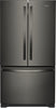 Whirlpool WRF535SWHV 36 Inch French Door Refrigerator with 25 Cu. Ft. Capacity, Temperature-Controlled Drawer, Adaptive Defrost, Ice Maker, Interior Water Dispenser, and ENERGY STAR® Certified: Fingerprint Resistant Black Stainless Steel