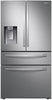 Samsung RF28R7201SR 36 Inch 4 Door Smart Refrigerator with 28 Cu. Ft. Capacity, Wifi, Twin Cooling Plus, Ice Max, EZ-Open™ Handles, Humidity Control Crispers, Tempered Glass Shelves, Flexzone Drawer: Fingerprint Resistant Stainless Steel