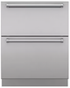 Sub-Zero 7025362 Stainless Steel Drawer Panels (2-Panel Set) with 4 Inch Toe Kick and Pro Handles