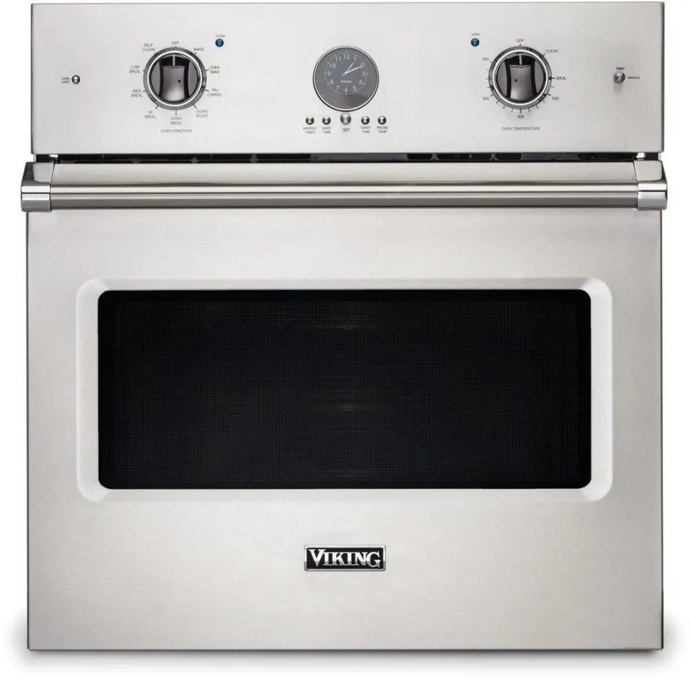 Viking 5 Series VSOE530SS 30 Inch Single Wall Oven with 4.7 cu. ft Capacity, 3 Oven Racks, Rapid Ready™ Preheat, TruConvec™ Convection, Vari-Speed Dual Flow, and Self Clean Feature