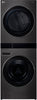 LG WKGX301HBA 27 Inch Smart Gas Single Unit WashTower with 5.0 cu. ft. Washer Capacity, 7.4 cu. ft. Dryer Capacity, AI Sensor Dry, TurboSteam®, Allergiene® Cycle, AI DD® 2.0 Advanced Washing, TurboWash® 360, Touch Electronic Center Control® Panel