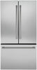 Monogram ZWE23NSTSS 36 Inch Freestanding Counter-Depth French Door Smart Refrigerator with 23.1 Cu. Ft. Total Capacity, Water Dispenser, Ice Maker, LED Lighting, Temperature-Controlled Drawer, Drop-Down Tray, and ENERGY STAR® Qualified