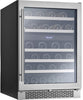 Zephyr PRESRV PRW24C02BG 24 Inch Dual Zone Wine Cooler with 45 Bottle Capacity, PreciseTemp™, Active Cooling, Vibration Dampening, 5 Full-Extension Wood Racks, Dual-Pane Glass Door, 3-Color LED, Touch Controls, Sabbath Mode, and Star-K Certified