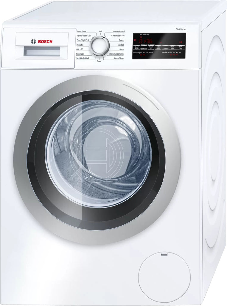 Bosch 500 Series WAW285H1UC 24 Inch Compact Front Load Smart Washer with 2.2 Cu. Ft. Capacity, Home Connect™, AquaShield®, SpeedPerfect™, EcoPerfect™, 14 Wash Cycles, 10 Options, Easy Start Option, and ENERGY STAR® Certified